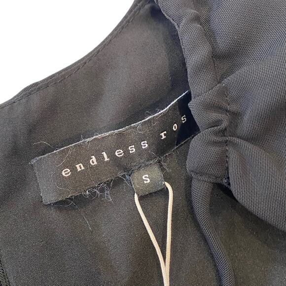 Endless Rose Crossover strap little Black mini dress Long Sleeve NEW Size small - Picture 7 of 13